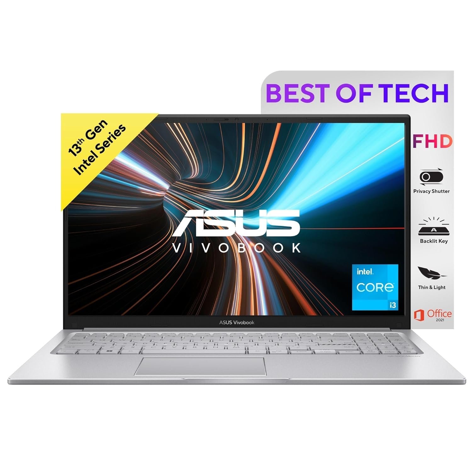 ASUS Vivobook 15, Intel Core i3-1315U 13th Gen, 15.6" (39.62 cms) FHD, Thin